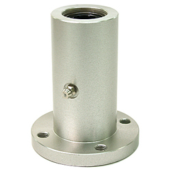 Linear ball bearings / round flange / aluminium / double bushing