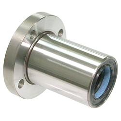 Linear ball bearings / round flange / steel / with seal / maintenance-free / LF-MF