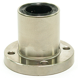 Linear ball bearings / round flange / steel / with seal / LFM