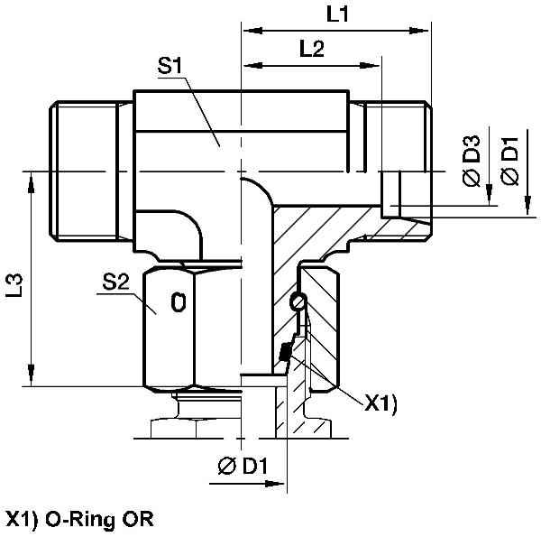 PARKER T-Fitting with Taper ET