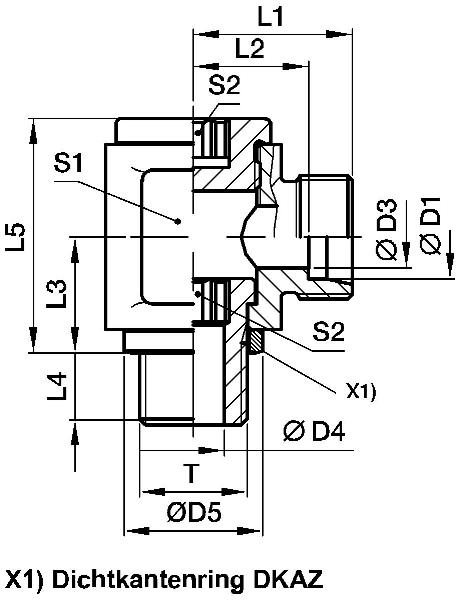 PARKER Low-Pressure Swivel Screw Fitting DSVW-R