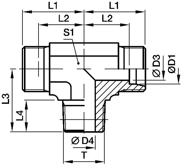 PARKER T-Screw-In Connector TE-R(KEG)