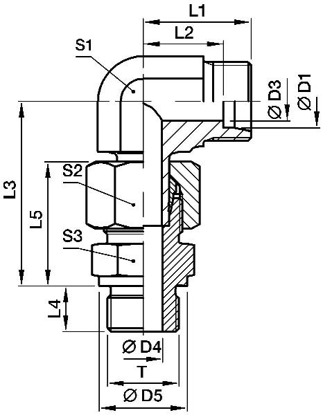 PARKER Adjustable Standpipe Elbow EVW-M