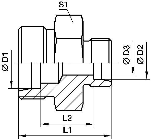 Parker GR Straight Reducer GR12/06LCF