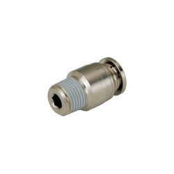 Tube Fitting Plus Hexagonal Socket Head Straight with No Cover for Sputtering Resistance KOC6-01-1