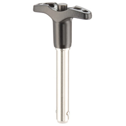 Ball Lock Pins, self-locking, with T-Handle / Stainless steel 22340.0049