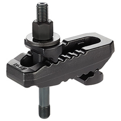 Clamps, slotted, with adjustable counter piece, with stud with internal hexagon