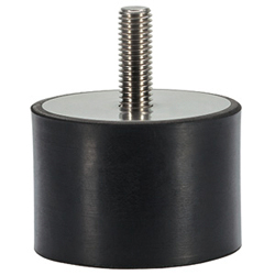 Rubber-metal buffers / cylindrical / NR / A55 / 25150 / HALDER 25150.0433