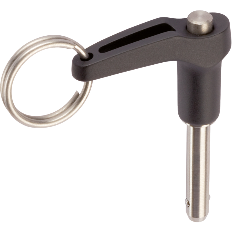 Quick Release Pin with L-handle, single acting - according to NASM / MS 17986