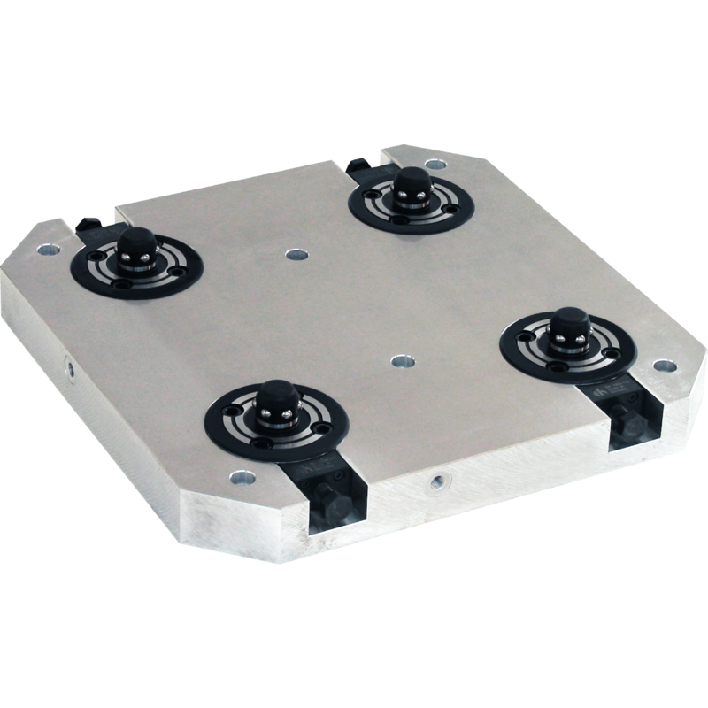Base Plates, with 4 connecting elements, hydraulical / mechanical / pneumatic
