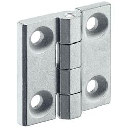 Flat hinges / conical countersinks / zinc die casting / 25160.01xx / HALDER