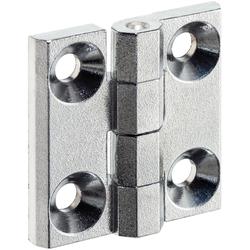 Flat hinges / conical countersinks / zinc die-cast / chrome-plated / 25160.00xx / HALDER