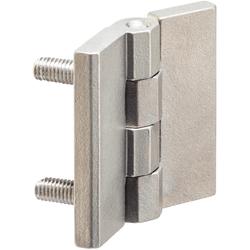 Flat hinges / threaded bolts / stainless steel / 25160.03xx / HALDER 25160.0360