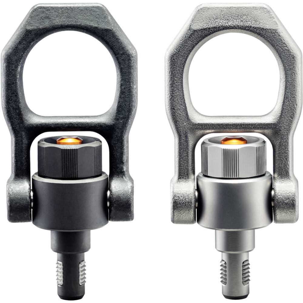 Threaded Lifting Pins, self-locking, with rotatable shackle