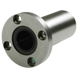 Linear ball bearings / round flange / stainless steel / Double bush / Seal / SBF-L