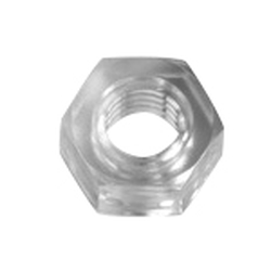 Polycarbonate Hex Nut, Special (M8 White, M10 / M12 Transparent)