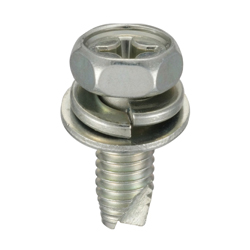Cross Recessed Upset Tapping Screw, Type 3 Grooved C-1 Shape (SW + JIS Flat W)