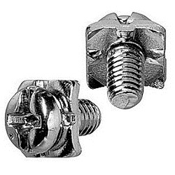 Steel Terminal Screw (Cross-Head / Straight Slot Combo Drive), Pan Head H Type (Square head with wire retainer embedded on opposite sides) CSBPNHND-STN-M3.5-7.3