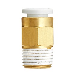 KQ2H, One-touch Fitting White Color - Male Connector 10-KQ2H11-34NS