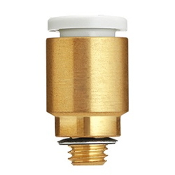 KQ2S, One-touch Fitting White Color - Hexagon socket head male connector KQ2S04-M6A-X12
