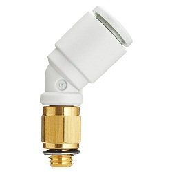 KQ2L, One-touch Fitting White Color - Reducer elbow 10-KQ2K06-M6N
