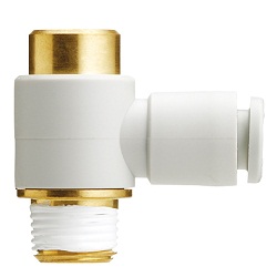 KQ2VS, One-touch Fitting White Color - Hexagon Socket Head Universal Male Elbow KQ2VS11-36AS