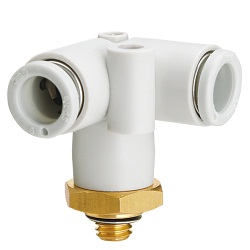 KQ2D, One-touch Fitting White Color - Male Delta Union