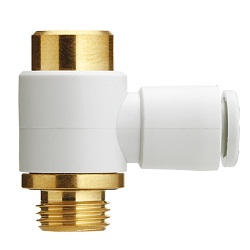 One-Touch Fitting KQ2 Series, Hexagon Socket Head Universal Male Elbow: KQ2VS (Face Seal)
