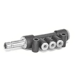 KM15, One-touch Fittings Manifold Series - Port A One-touch Fitting, Port B One-touch Fitting Plug-in