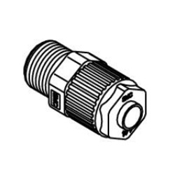 LQ1H, High Purity Fluoropolymer Fitting, Threaded Connection - Connector Type LQ1H4F-M-1