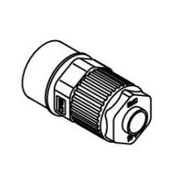 Fluoropolymer Pipe Fitting, LQ1 Series, Female Connector, Metric Size LQ1H45-F-1