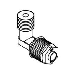 LQ1L, High Purity Fluoropolymer Fitting, Threaded Connection - Elbow Type LQ1L34-M