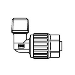 Male Elbow LQ3L-M Inch Size Fluoropolymer Fittings / Hyper Fittings