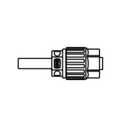 Fluoropolymer Pipe Fitting, LQ3 Series, Tubing Extension Straight Connector, Inch Size