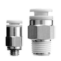 Stainless One-Touch Fitting, Male Connector, KGH Series KGH08-01-X17