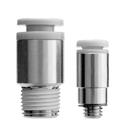 Stainless One-Touch Fitting, Hexagon Socket Head, Male Connector, KGS Series 10-KGS08-02S