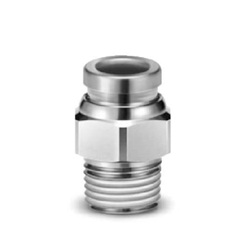 KQG2H, Stainless Steel EN 1.4401 Equiv., One-touch Fitting, Male Connector KQG2H13-N04S