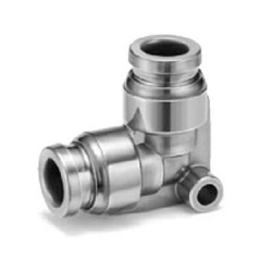 KQG2L-00, Stainless Steel EN 1.4401 Equiv., One-touch Fitting, Union Elbow