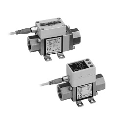 3-Colour Display Digital Flow Switch for Water, PF3W Series PF3W520-F04-2