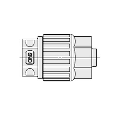 Fluoropolymer Pipe Fittings Hyper Fitting LQ3 Series Optional Tube Plug LQ3-2P06-2-1