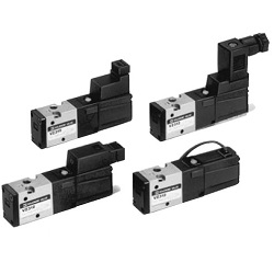3-Port Solenoid Valve, Direct Piping Type / Base Piping Type, Elastic Body Seal VZ300 Series