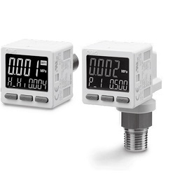 2+ Analog Output 3-Screen Display for General Fluid Digital Pressure Switch, ZSE20C(F) / ISE20C (H) ZSE20CF-T-C01L-W