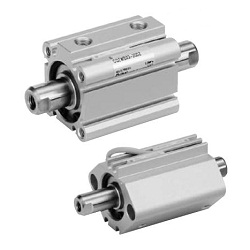 Compact Cylinder, Standard Type, Double Acting, Double Rod 55-CQ2W Series 55-CDQ2WA20-15DZ