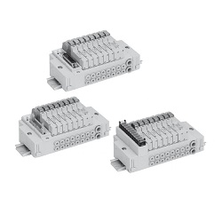 5-Port Solenoid Valve, SY3000/5000, Base Mounted, DIN Rail Mounting Type, Plug-in Type SS5Y3-45NFD-03U-C6-Q