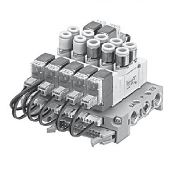 5-Port Solenoid Valve, SY3000/5000/7000, Body Ported, Ribbon Cable Type SS5Y5-20P-08-Q