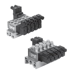 5-port solenoid valve Direct piping type VZ5000 series manifold