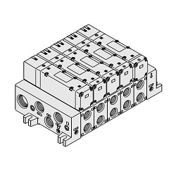 5-Port Solenoid Valve VQ5000, Manifold, T1 Kit (Kit With Individual Terminal Block)