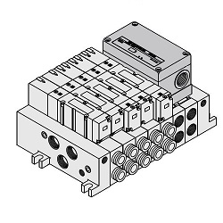 5-Port Solenoid Valve, VQ4000, S Kit (Serial Transmission Kit), EX123/124 VV5Q41-0802SDV-Q