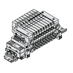 5-Port Solenoid Valve, VQ1000/2000, S Kit (Serial Transmission Kit), EX510