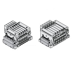 5-Port Solenoid Valve, VQ1000/2000, Manifold, P Kit (Ribbon Cable Kit) VV5Q11-06C6PU0-Q